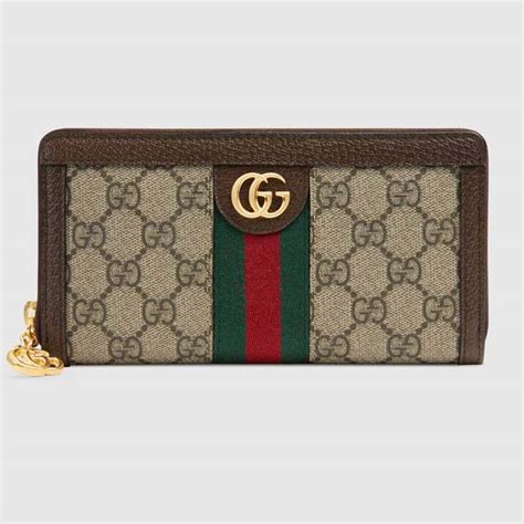 Gucci Gg Unisex Ophidia Gg Zip Around Wallet Supreme Canvas Lulux