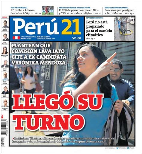 periódico perú 21 perú periódicos de perú edición de sábado 15 de abril de 2017
