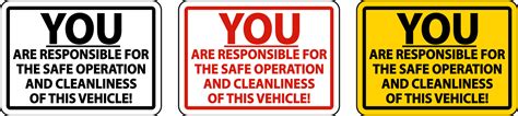 Responsible For Safe Operation Label Sign On White Background 6936577