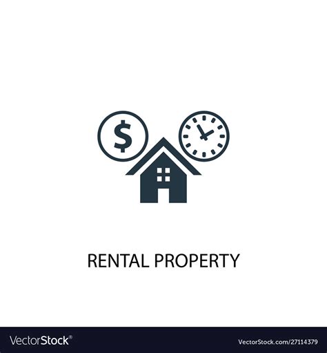 Rental Property Icon Simple Element Royalty Free Vector