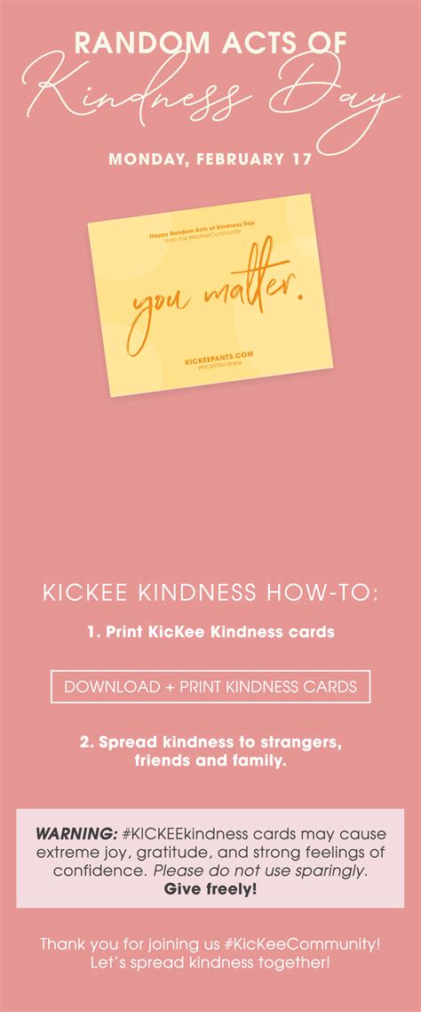 National Random Acts Of Kindness Day — Kickee Pants