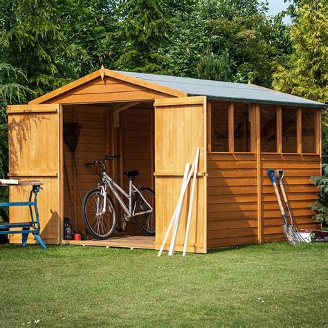 Shire Overlap Ft X Ft Wooden Apex Garden Shed Robert Dyas In