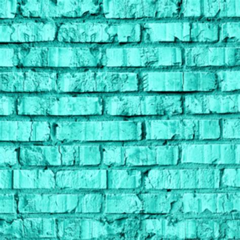 Teal Brick Masonry Wall Art Photography