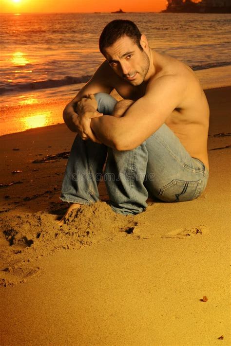 Guy On Beach Stock Image Image Of Masculine Alone Handsome