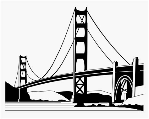 Skyline Transparent Silhouette Golden Gate Bridge Golden Gate Bridge