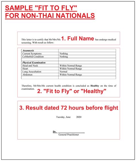 Fit To Fly Health Certificate For Travelers To Thailand Thaiest