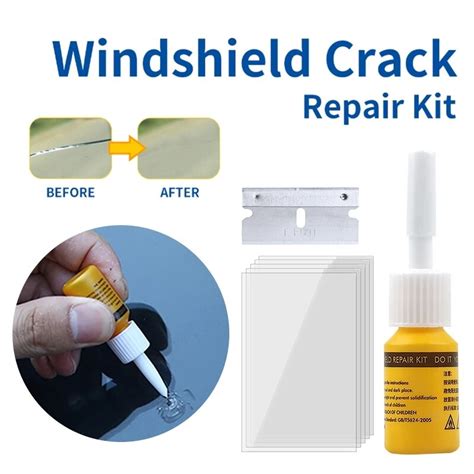 Cracked Glass Repair Kit Windshield Nano Repair Fluid Diy Car