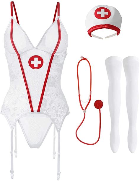 buy xspice naughty nurse lingerie costume doctor uniform cosplay outfit for women with