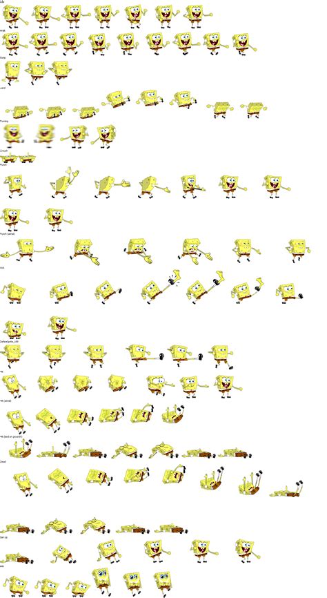 Spongebob Sprite Sheet