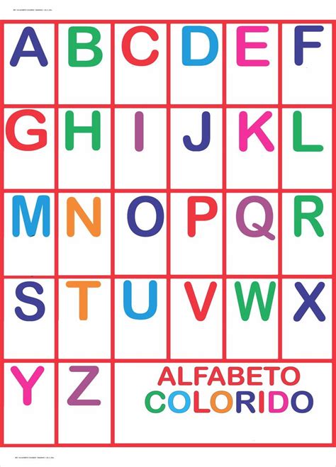An Alphabet Poster With The Letters In Different Colors