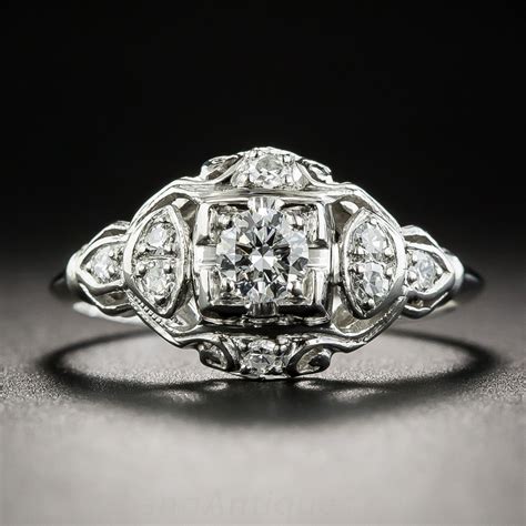New and gently used wedding decorations up to 90% off! Platinum Art Deco Diamond Engagement Ring
