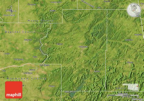 Satellite Map Of Cherokee County
