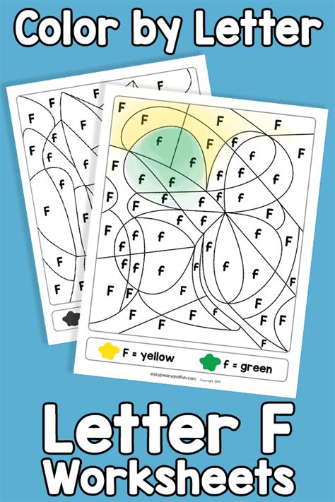 Letter F Color By Letter Worksheets Easy Peasy And Fun Membership