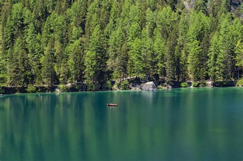 Lake Braies View Stock Image Image Of Nature Outdoor 150746379