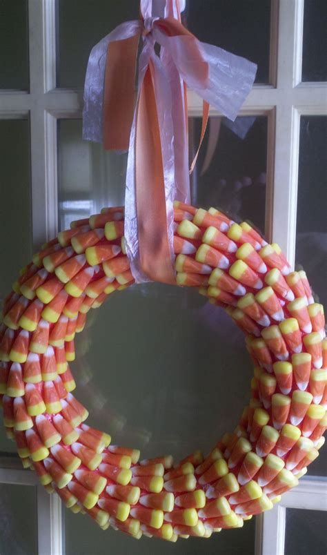Logan I Made This After Seeing Another Candy Corn Wreath Somewhere On FB Can T Seem To Find