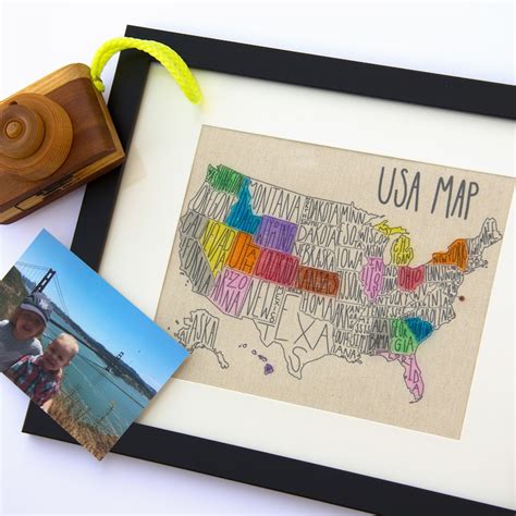 Diy Usa Travel Push Pin Map Color By State Tracking Etsy