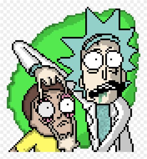 Rick And Morty Pixel Art Grid