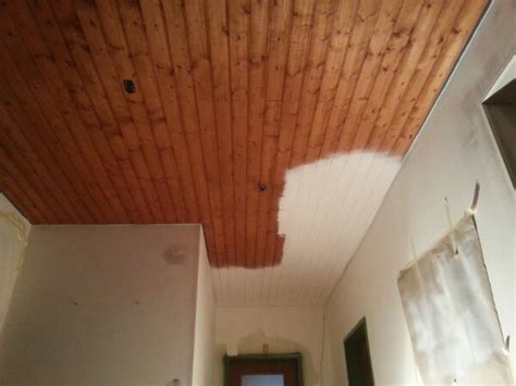 Holzdecke weiß streichen › Direkt vom Handy › Holzdecke, weiß