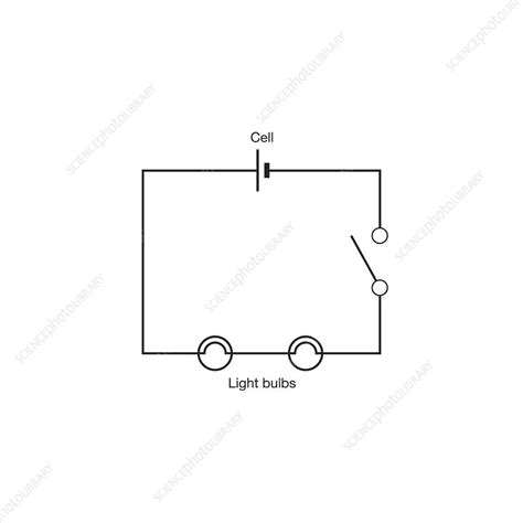 Two Lamps Connected In Series Circuit Diagram Stock Image C050