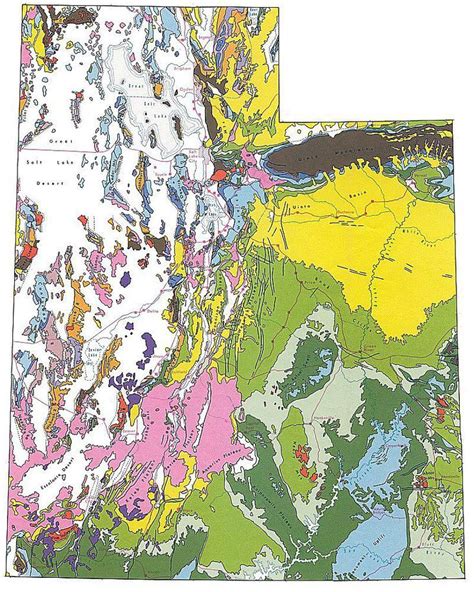 Geologic Maps Of The 50 United States Utah Geologic Map United States