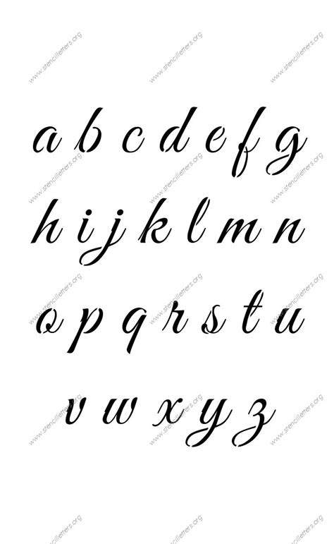 Elegant Calligraphy Uppercase And Lowercase Letter Stencils A Z 14 Inch