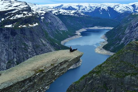 Trolltunga is a rock formation that juts out … as one of the most spectacular cliffs in norway, trolltunga has during a short time gone from being an unknown place to become one of norway´s. Living on the Edge - Trolltunga, Norway - Restless Bums