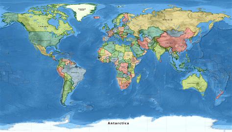 Map Of Political World Map Paterson Projection ǀ Maps Of All Cities And