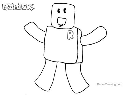 Roblox Noob Coloring Pages Happy Noob Free Printable Coloring Pages