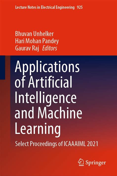 Applications Of Artificial Intelligence And Machine Learning Select Proceedings Of Icaaaiml