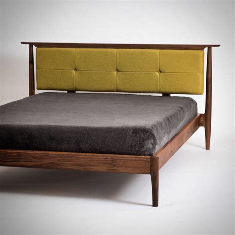 Mid Century Modern Platform Bed Solid Walnut Platform Bed Etsy