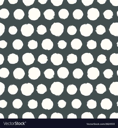 Seamless Pattern With Painted Polka Dot Texture Vector Image