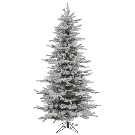Vickerman 10 Flocked Sierra Fir Slim Artificial Christmas Tree Unlit