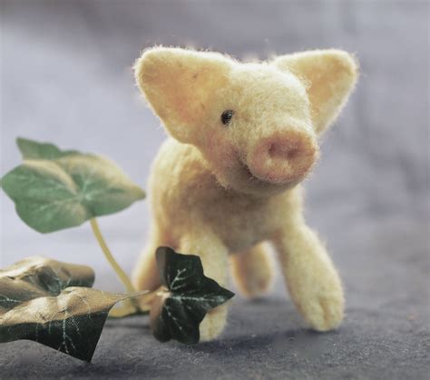 Needle Felting Kit Needle Felt Animals Felted Pig Wool Etsy Felt