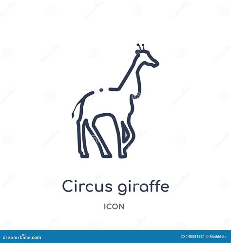 Circus Giraffe Running On Ball Cartoon Vector 28289897