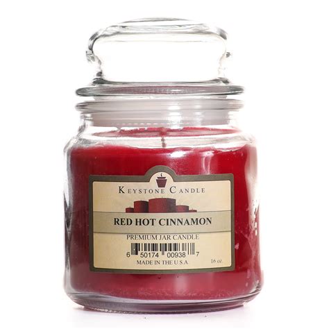 Red Hot Cinnamon Scented Jar Candles 16 Oz