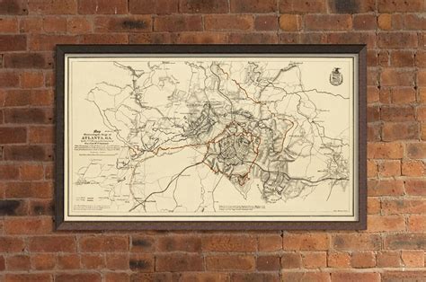 Vintage Map Of Atlanta Old Map Illustrating The Siege Of
