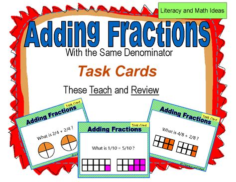 Recall that when we want to add or subtract fractions having the same denomin. Literacy & Math Ideas: What Does It Mean To Divide Fractions?