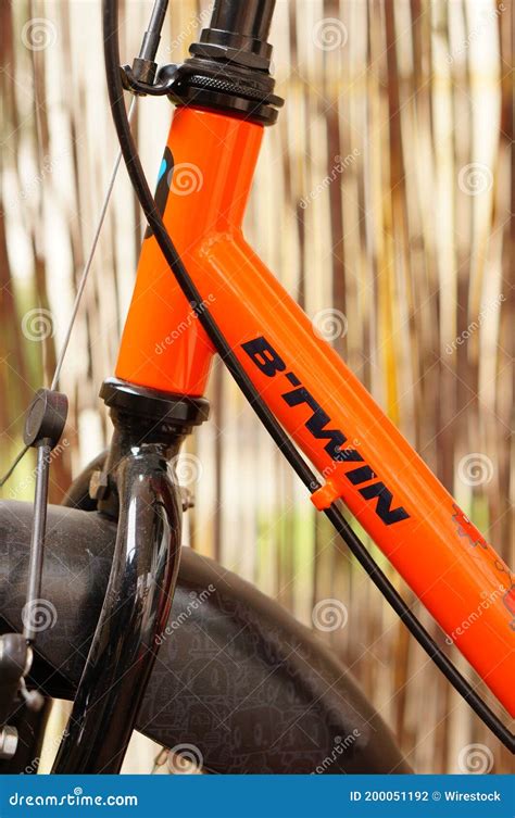 Bike Frame With Btwin Logo Editorial Photography Image Of Detail