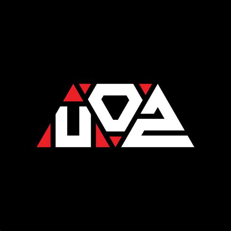 Uoz Triangle Letter Logo Design With Triangle Shape Uoz Triangle Logo