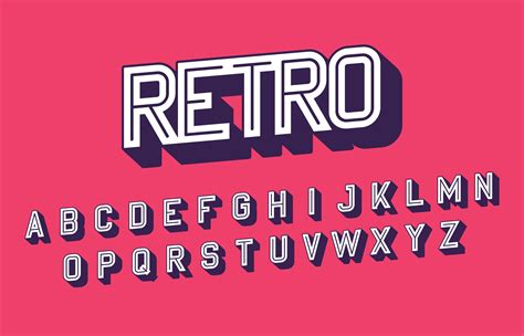 Stylized Retro Font Alphabet | Retro font alphabet, Retro typography, Retro font