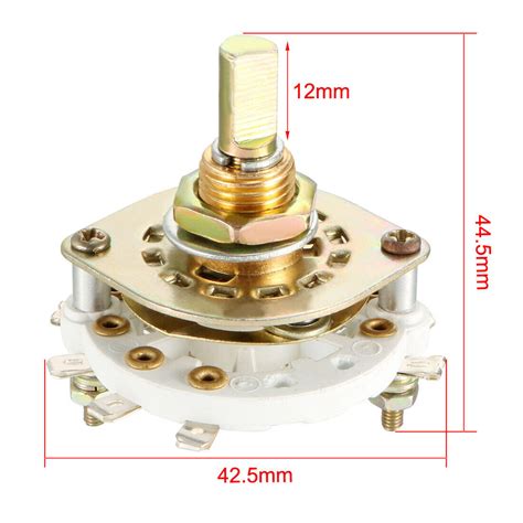 2p3t 2 Pole 3 Throw Single Deck Band Channel Rotary Switch Selector