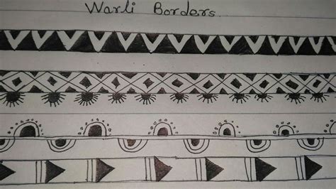 Warli Border Designs Worli Painting Border Design Doodle Art