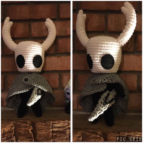 Just finished up this Hollow Knight plush. Wrote the pattern as I went