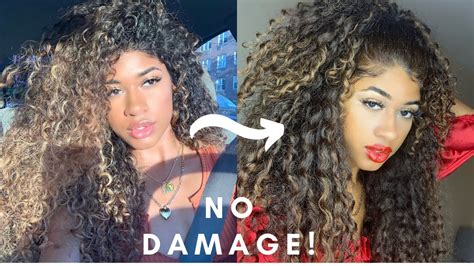 How To Dye Curly Hair Light Brown At Home No Damage Youtube