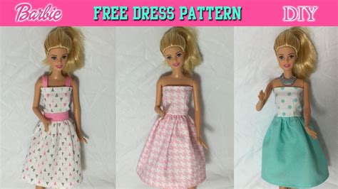 Diy Easy To Sew Barbie Dress Tutorial How To Make Doll Clothes Free Pdf