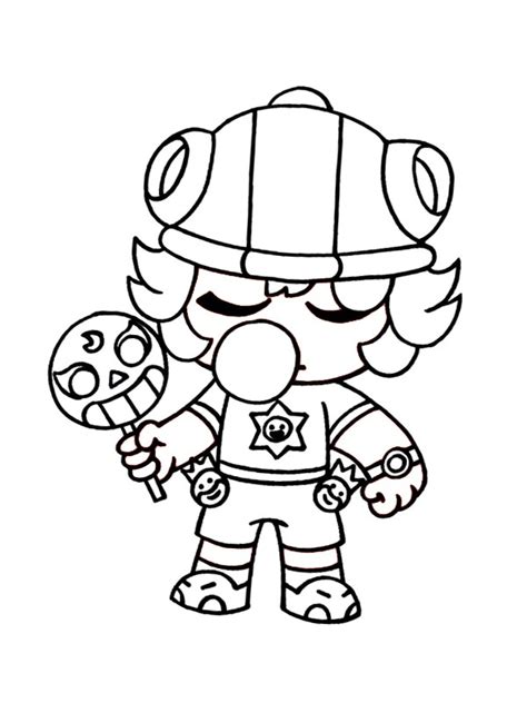 Turn on the printer and click on the drawing of brawl stars you prefer. kolorowanka Sugar Rush Sandy Brawl Stars | ladnekolorowanki.pl