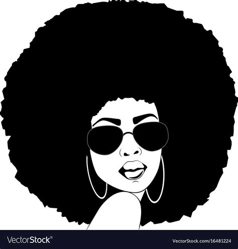 African American Woman Silhouette Afro Portrait Vector Image Black Woman Silhouette Silhouette