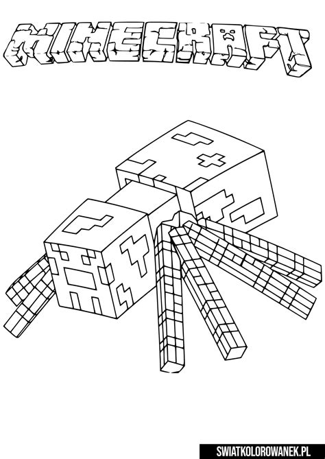 Minecraft Spider Coloring Pages