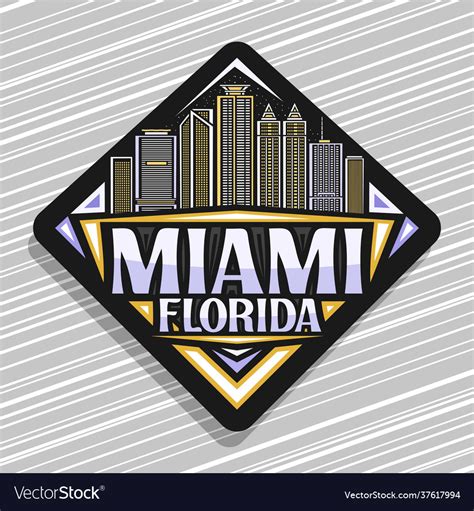 Logo For Miami Royalty Free Vector Image Vectorstock