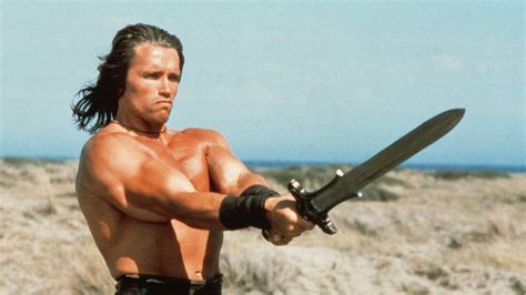 Arnold Schwarzenegger Var Redd Han Ville Knekke Conan The Barbarian Co Star James Earl Jones